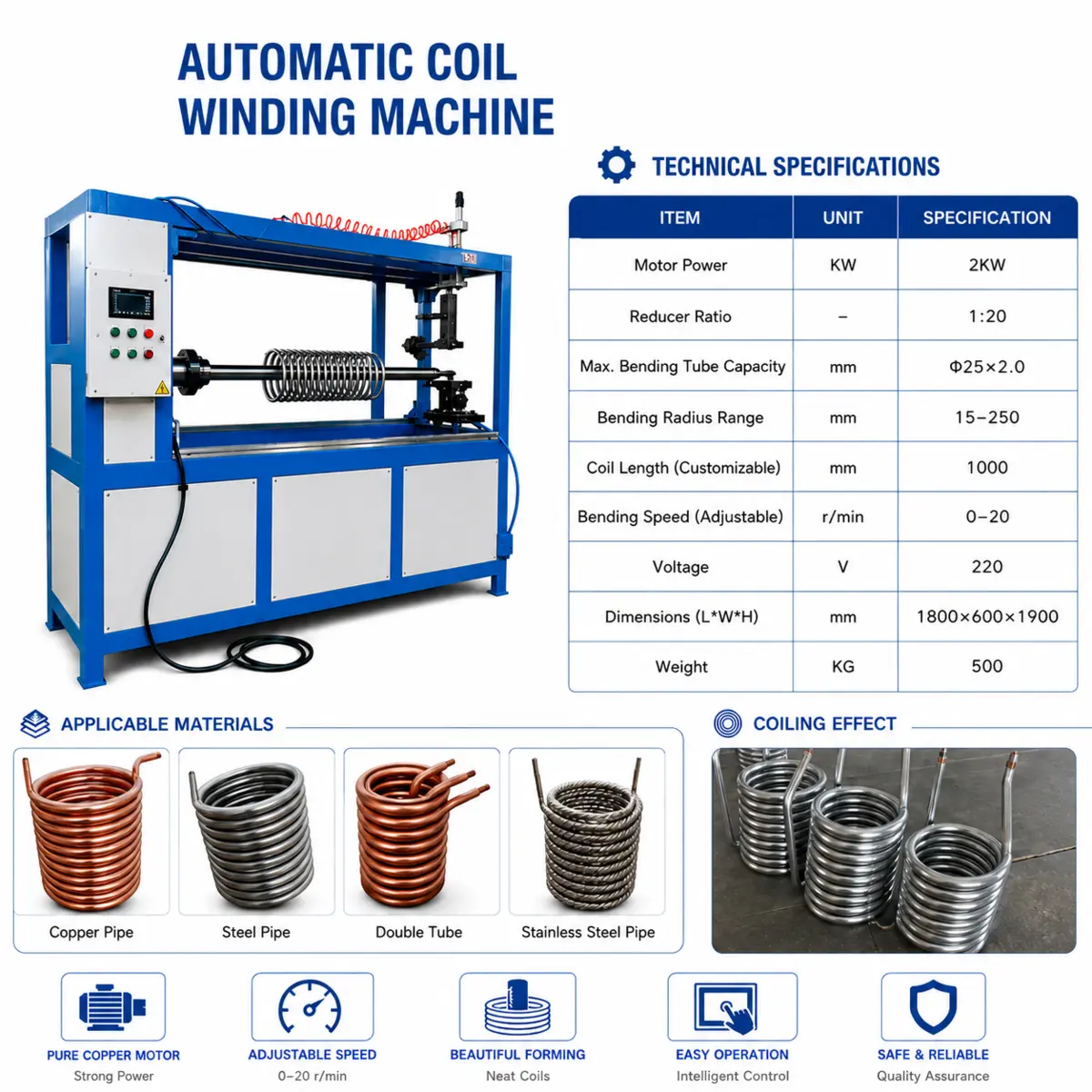 Automatic CNC Condenser Tube Coiling Machine for Pipes up to Ø25mm view 5