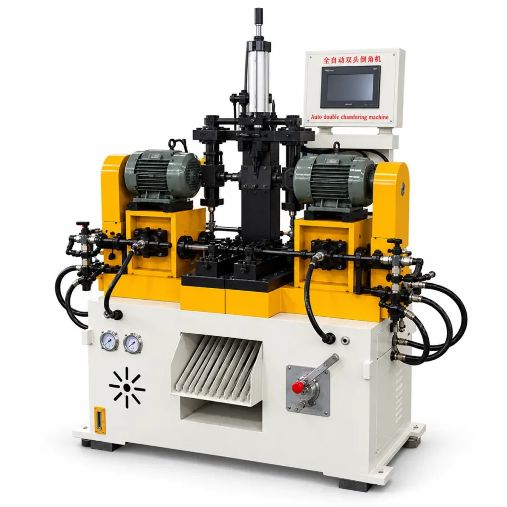 PLC Automatic Double-Head Pipe and Bar Chamfering Machine