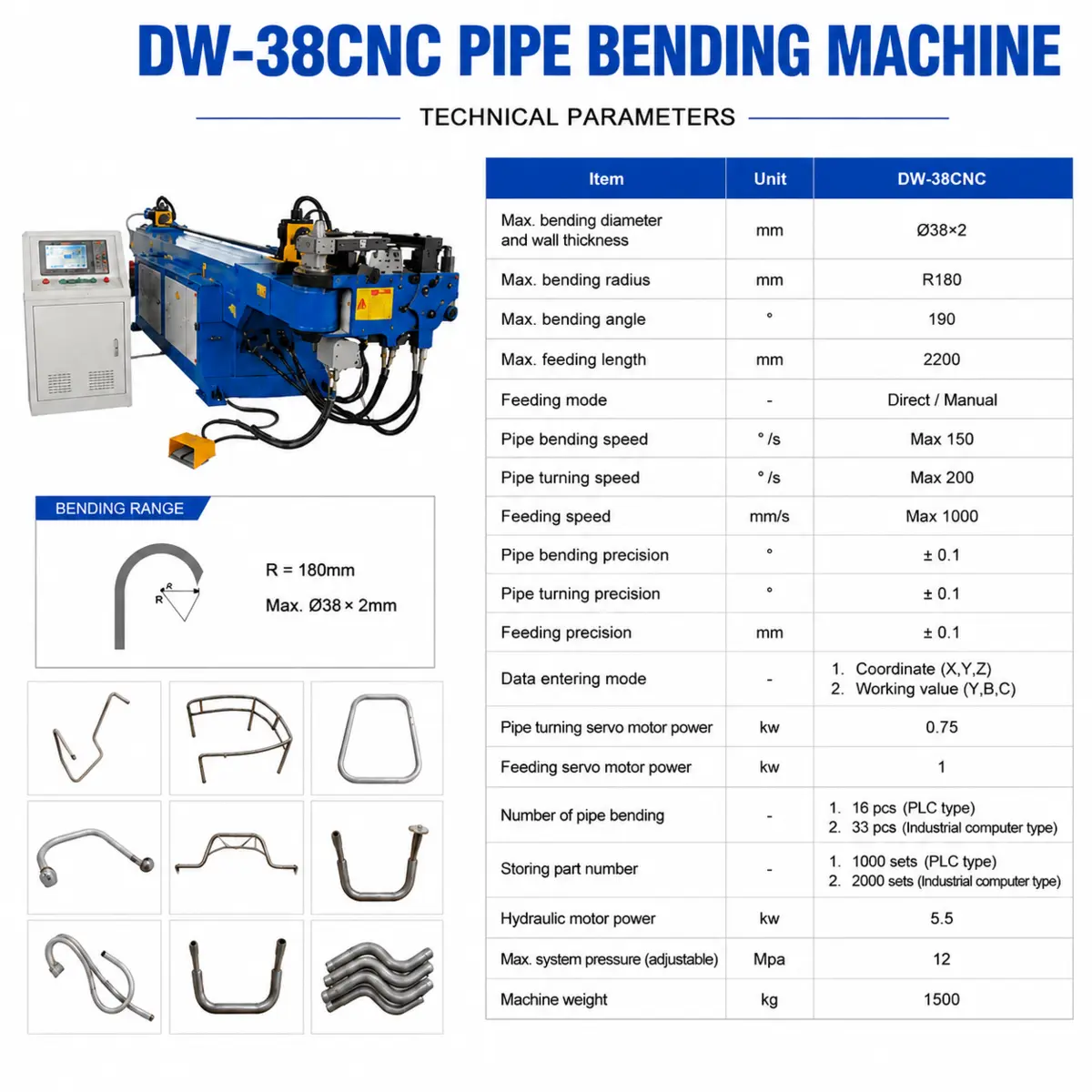 DW Series Automatic CNC Tube Bending Machine for Ø18–325 mm Pipes view 4